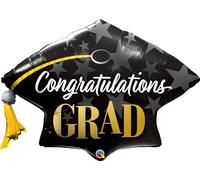 Qualatex 41" Congratulations Grad Stars Foil Balloon, Multicolor