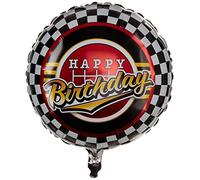 Qualatex 49193 18" Round Birthday Checkered Pattern Foil Balloon 01ct