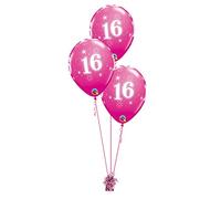 Qualatex 53443 Balloons, Pink, 16th Sparkle Latex 11-Inch