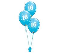 Qualatex 53444 Balloons, Blue, 16th Sparkle Latex 11-Inch