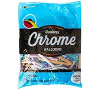 Qualatex 99695 Balloons, Assorted, 260Q Chrome 100CT