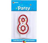 Qualatex Candle Age 8, 8th Birthday Candle, Birthday Cake Candle Age 8 Eighth Birthday, 26606, Multi-Colour