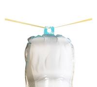 Qualatex Champagne Bottle Balloon Hang Tabs (Pack Of 25) Gold (One Size)