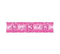 Qualatex Foil 13Th Birthday Banner Pink (One Size)