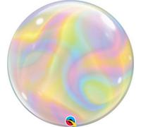 Qualatex Iridescent Swirls Bubble Balloon Multicoloured (One Size)