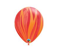 Qualatex Superagate Latex Rainbow Balloon (Pack Of 25) Red/orange (11In)