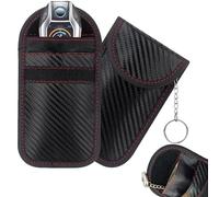 QUALDESN 2 PCS Faraday Pouch for Car Keys, Car Key Signal Blocking Case, RFID Key Pouch Keyless Car Blocker, Anti-Theft Remote Entry Key Less Fobs Protection