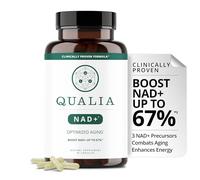Qualia NAD Supplement - Clinically Proven to Boost NAD+ up to 67%. Optimized Aging, Energy, Focus. Elite NAD+ Booster Ingredients Nicotinamide Riboside (NIAGEN), Niacin, Niacinamide (1 Month Supply)