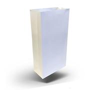 Qualicare 10 x QUALITY PREMIUM THICK POLY LINED TRAVEL SEA CAR SICK VOMIT WHITE PAPER BAG BAGS 23.5 X 12CM