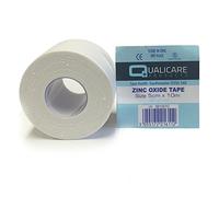 Qualicare 3 ROLLS OF 2.5CM x 10M WHITE ADHESIVE DURABLE MEDICAL BINDING SPORTS ZINC OXIDE INJURY SUPPORT STRAPPING TAPE