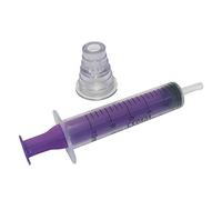 6 X 10ML QUALICARE ORAL ENTERNAL MEDICINE BABY ELDERLY DOSAGE NON-STERILE LATEX FREE DISPOSABLE PURPLE SYRINGES WITH BOTTLE ADAPTER