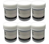 Qualicare 6 x 60ML LABELLED SPECIMEN UNIVERSAL WHITE LID POLYPROPYLENE SAMPLE TEST LAB CLEAR BOTTLE CONTAINERS