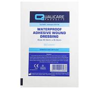 Qualicare Clear Transparent Washproof Waterproof Adhesive Wound Dressings - 8cm x 6cm (10 Pack)