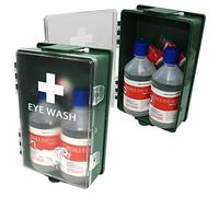 Qualicare Close Case Wall Mountable Emergency Eye Wash Station 500ml Bottles - 2 Bottles