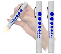 Qualicare First Aid Pupil Gauge Doctors Nurses Medical Pen Light Torch Twin Pack