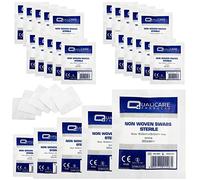 Qualicare None Woven 4PLY Sterile Gauze Medical Swabs Single Pack, 5cm x 5cm Sqaure - 25 Pack (125 Swabs)