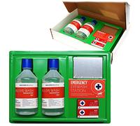 Qualicare Premium Large 500ml Bottle Eye Wash Bandage Wall Mounted Sign Station