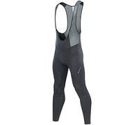 qualidyne Men's Thermal Cycling Bib Tights, 3D Padded, Fleece-Lined Winter Bike Leggings for Cold-Weather Riding, Gray - Fleece Liner, X-Large