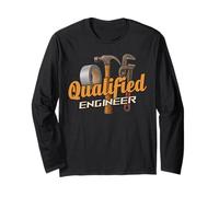 Qualified Engineer Duct Tape Hammer Pipe Wrench Long Sleeve T-Shirt
