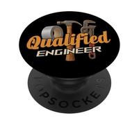 Qualified Engineer Duct Tape Hammer Pipe Wrench PopSockets Adhesive PopGrip