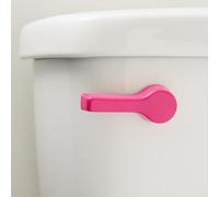 Qualihome Elegant Toilet Lever, Universal Front Mount Toilet Handle, Heavy-Duty Tank Flusher (Pink Finish)