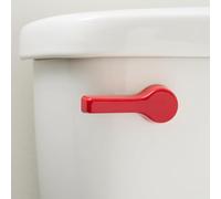 Qualihome Front Mount Toilet Handle, Universal Toilet Flush, Elegant Toilet Lever, Complete Toilet Lever Replacement Kit, Heavy-Duty Toilet Tank Flusher Handle (Red)