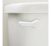 Qualihome Front Mount Toilet Handle, Universal Toilet Flush Handle, Elegant Toilet Lever, Complete Toilet Handle Replacement Kit, Heavy-Duty Toilet Tank Flusher Handle (White Finish)