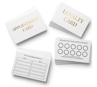 Qualiprint Appointment and Loyalty Card Bundle, 50 Each, 350gsm Invercote