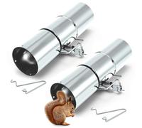 Qualirey 2 Pcs Tube Squirrel Trap Rust Resistant Trap 4.5'' in Diameter with a Setting Tong for Backyards Patios Gardens, Safe and Effective Pest Control Commercial and Residential Use 15''