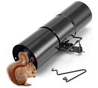 Qualirey Tube Squirrel Trap Rust Resistant Tube Trap 4.5” in Diameter and 15”L with a Setting Tongs for Backyards, Patios, Gardens, Safe and Effective Pest Control for Commercial and Residential Use