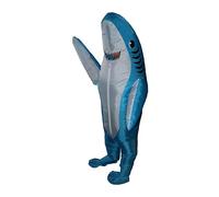Qualis Inflatable Shark Costume for Adults - Funny Fancy Dress Outfit, Halloween Party Cosplay Animal Suit with Fan