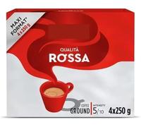 Qualita Rossa Ground Coffee 4 x 250g | Rich & Bold Italian Roast | Halal | Medium-Dark Blend | Espresso & Filter Brew Friendly | NAEM