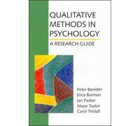 Qualitative Methods in Psychology: A Research Guide