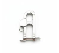 QualiTime Quick Release Snap Shackle, 316 Stainless Steel Shackle, Fixed Bail Shackle for Sailing, Camping, Gym, Pets, Surfing, Diving, Fishing, 21 * 100mm