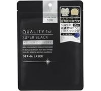 QUALITY 1st Derma Laser Black Cloth Masks - Pack of 7 | Deep Pore Cleaning & Skin Care | Gentle Face Masks from Japan for Daily Use
