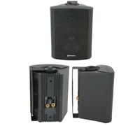 Loops QUALITY 5.25" 90W Black Background HiFi Speaker 100V & 8ohm Wall Mount Bookshelf Loops Black