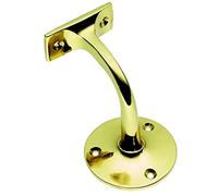 Quality AA84 Heavyweight Handrail Bracket 64mm (Polished Brass)