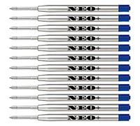 Quality Ballpoint Pen Refills, Cheap but Long Lasting, Medium Point. Fits Parker Ball Pen Too. G2 Style Refill Made in Germany (12 Blue 0.7mm)