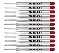 Quality Ballpoint Pen Refills, Medium Point. Compatible with Parker Ball Pen. G2 Style Refill (12 x RED Ink)