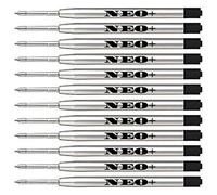 Quality Ballpoint Pen Refills, Medium Point. Compatible with Parker Ball Pen Too. G2 Style Refill (12 x Black Ink)