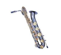 Quality Baritone E Flat Saxophone Brass Black Nickel Plated Sax Musical Instruments With Mouthpiece Case