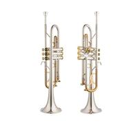 Quality Bb Trumpet B Flat Brass Silver Plated Professional Trumpet Musical Instruments With Leather Case
