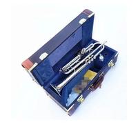 Quality Bb Trumpet Brass Musical Instruments Silver Plated Bb Trumpet With Mouthpiece Gloves Case
