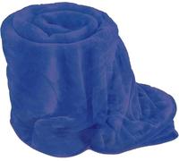 Quality Beddings 400 GSM Reversible Royal Blue Fleece Blanket King Bed Size (200 X 240 cm) Cosy Winter Warm Faux Fur Mink Sofa Bed Throw (Royal Blue Fleece Blanket, King (200 x 240 CM)