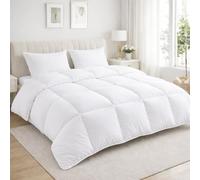 Quality Beddings Duvet Single 7.5 Tog for All-Round Year Comfort - Anti-allergy & Skin-friendly Box Stitch Duvet - Breathable Microfibre Quilt with Hollowfibre Fill (Single, 135x200cm)