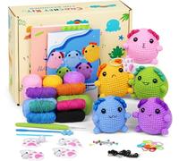 Quality Beginner Crochet Kit - Salamander Amigurumi Keychain Set with Yarn & Hooks, Video Tutorials, Easy Starter Kit for Beginners & Young Adults