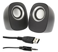 QUALITY Black 2.0 PC Laptop Stereo Surround Speaker System Active Media Tablet
