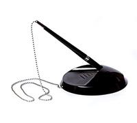 Quality Black Reception Pen On Chain With Stand - Ideal for home,school,Bank