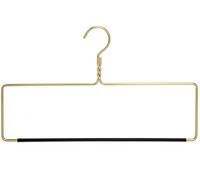 Quality Blanket Linen Hangers Wide Heavy Duty Hanger for Blankets, Table Cloths, Nonslip Vinyl Coated Comforter Storage Hanger for Quilts, Sleeping Bags - for Closet Storage Solutions (Gold, 1)