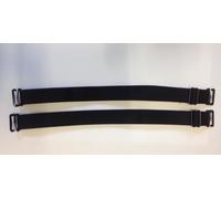 Quality Bra Replacement Straps 15 Mm - Made In Europe - Black Elastic Metal